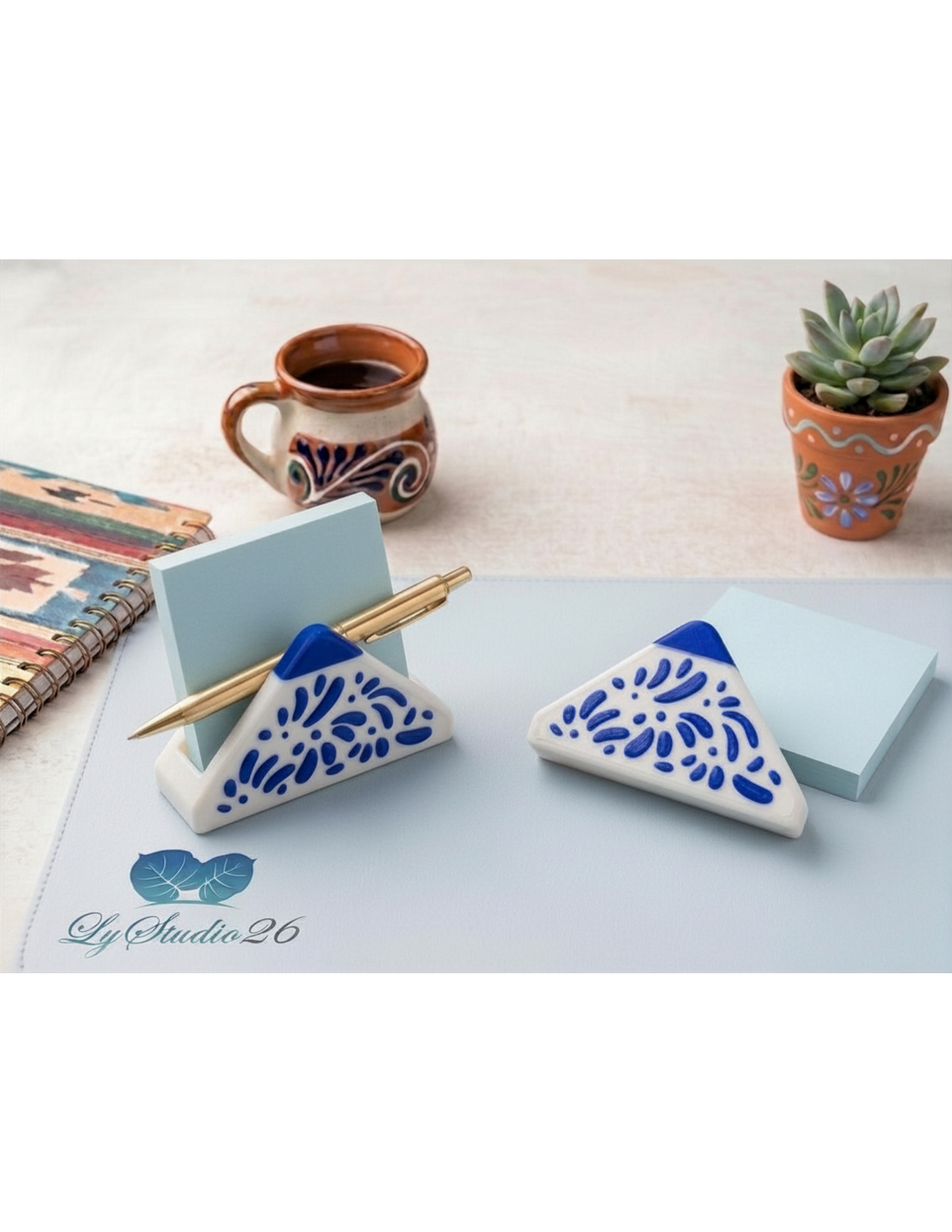 Talavera Sticky Note Holder